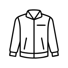 Outline bomber jacket vector illustration for fashion apparel design and clothing line 