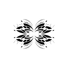 Abstract Butterfly Vector Graphic, Modern Geometric Ornament