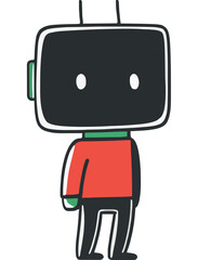 Playful Robot Character Design with Antenna