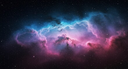 Fototapeta premium Cosmic Dawn's Embrace AI Generated