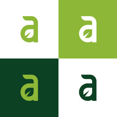 letter A leaf logo