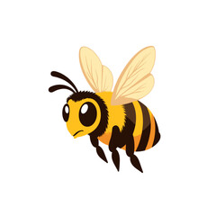 Obraz premium cartoon bee illustration flying with a neutral expression 