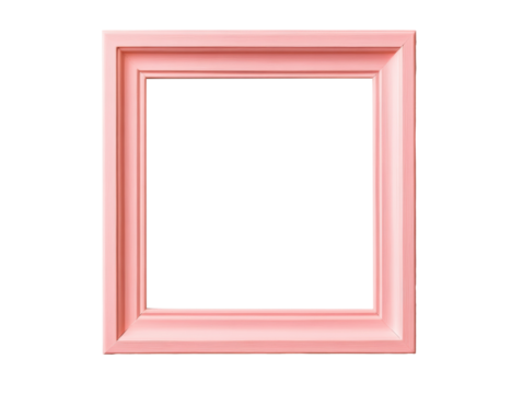 Pink frame for creativity and artistic projects at home or studio, cut out