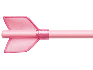 Pink arrow straw for fun drinks and party decorations, cut out