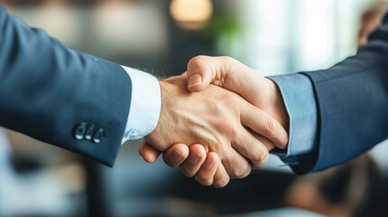 A Firm Handshake Symbol of Agreement and Partnership in Business