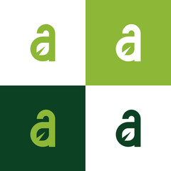 letter A leaf logo