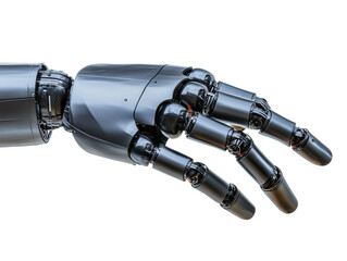 Innovative robotic hand showcasing advanced technology and design, cut out