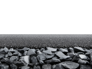 Dark gravel and asphalt perfect for construction or design, cut out