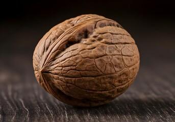Obraz premium Nutrient-dense walnuts displayed in natural light, showing their brain-like shape, great for food packaging, antioxidant-rich diet promotion, and healthy lifestyle marketing.