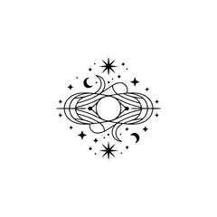 Celestial Emblem: Minimalist Starry Design