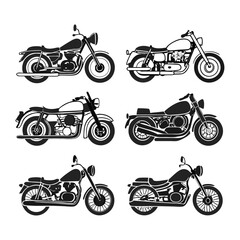 Motorcycle silhouette bundle vector design