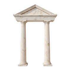 Marble Columns in Classic Architectural Style