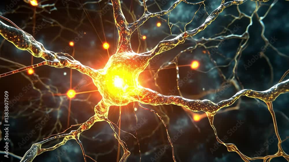Poster exploring the intricate beauty of neurons in stunning 4k resolution showcasing dynamic neural activi