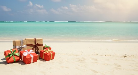 Fototapeta premium Tropical Holiday Treasures AI Generated