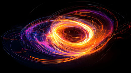 Abstract Colorful Glowing Spiral Design