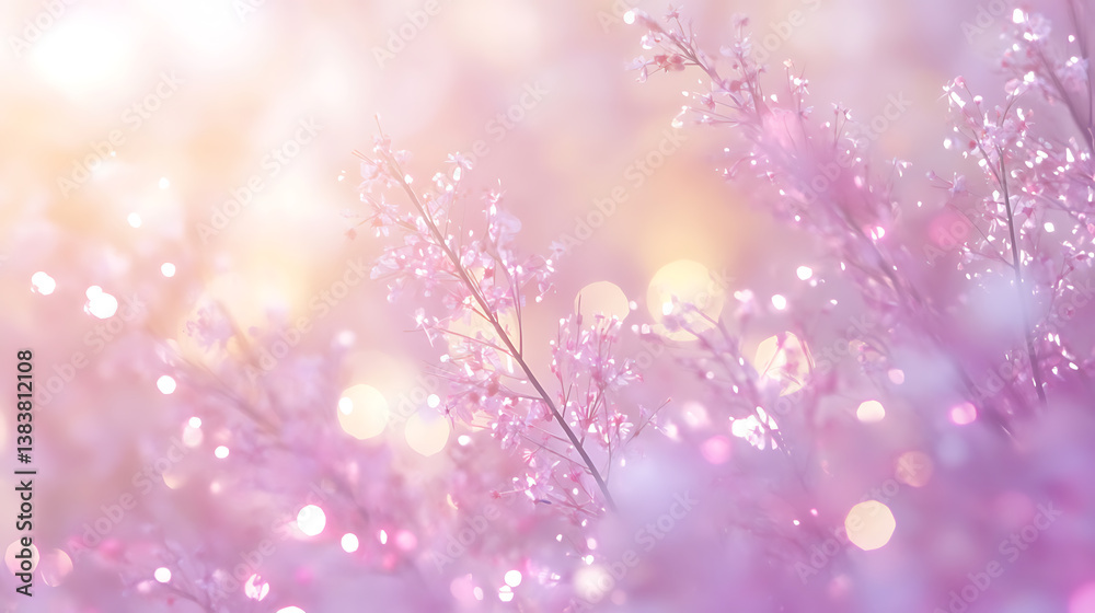 Aufkleber creamy abstract background with soft blurry bokeh lights, perfect for capturing the essence of outdo