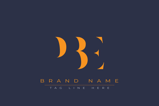 PBE abstract letter logo design. This logo is designed by three abstract letters.