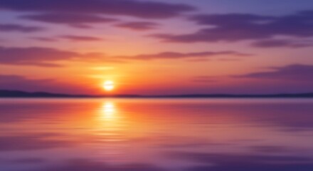 Fototapeta premium Sunset's Embrace AI Generated