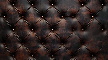 Fototapeta premium Dark leather book shelf wall texture background