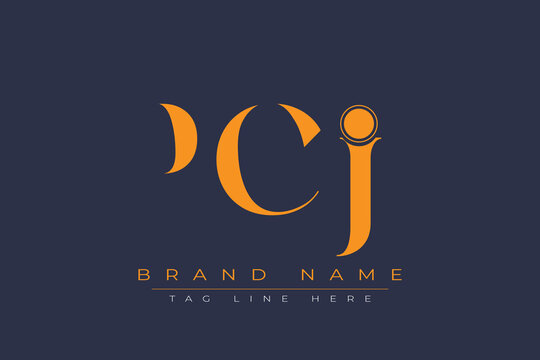 PCJ abstract letter logo design. This logo is designed by three abstract letters.