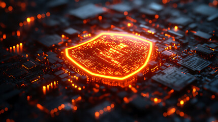 Futuristic Cyber Security Shield Protection Digital Technology 54