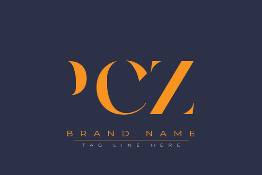 PCZ abstract letter logo design. This logo is designed by three abstract letters.