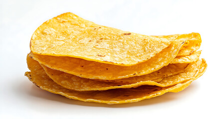 Delicious tortilla wrap on white background