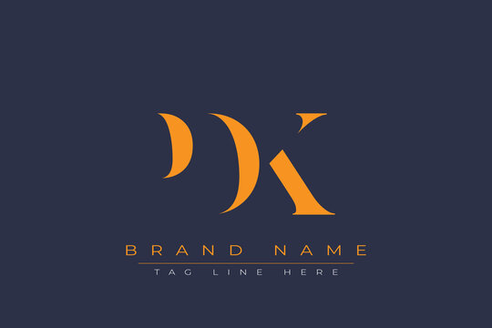 PDK abstract letter logo design. This logo is designed by three abstract letters.