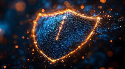 Futuristic Cyber Security Shield Protection Digital Technology 71