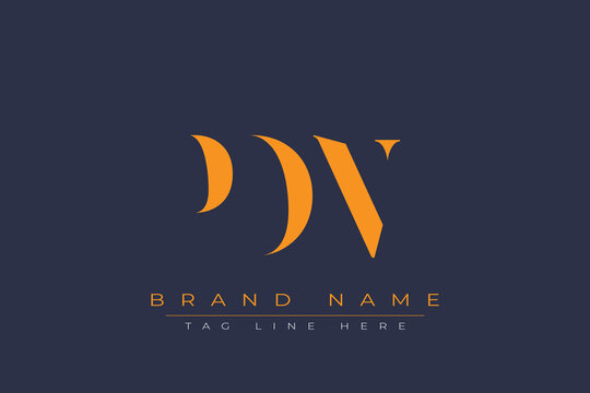 PDN abstract letter logo design. This logo is designed by three abstract letters.