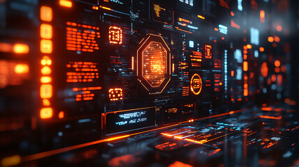 Futuristic Cyber Security Shield Protection Digital Technology 81