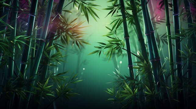 bamboo forest at night fantasy