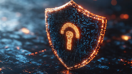 Futuristic Cyber Security Shield Protection Digital Technology 91