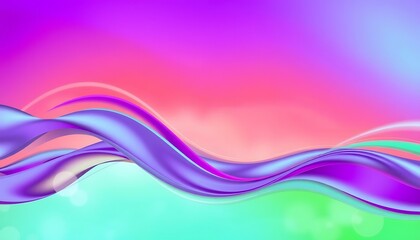 The image shows abstract shapes on a gradient background. The colors are various shades of pink, purple, and teal.