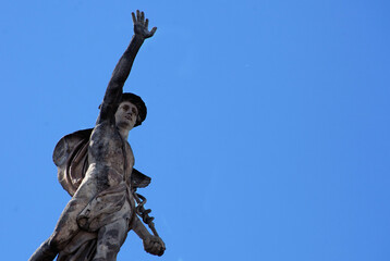 God of commerce, merchants and travelers Hermes - Mercury. He is olympic gods messenger with wings...