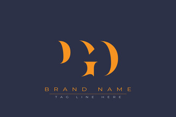 PGD abstract letter logo design. This logo is designed by three abstract letters.