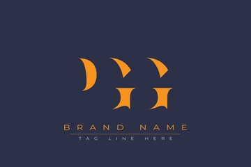 PGG abstract letter logo design. This logo is designed by three abstract letters.