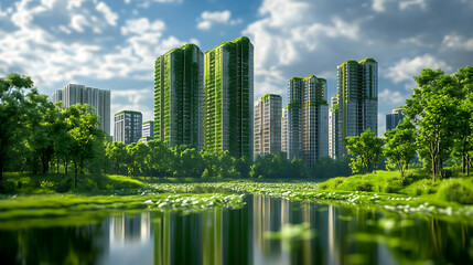 Obraz premium Environment target of green business, green community, future of green business, green business plan