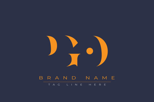 PGO abstract letter logo design. This logo is designed by three abstract letters.