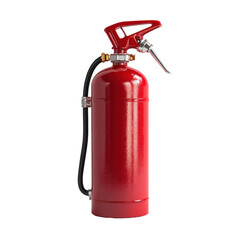 Obraz premium Fire extinguisher on a white background, ready for emergency response in any setting, Fire Extinguisher, white background