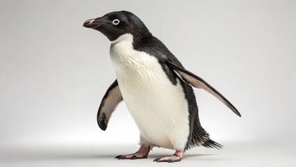 Fototapeta premium Adélie Penguin on studio background 