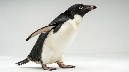 Fototapeta premium Adélie Penguin on studio background 