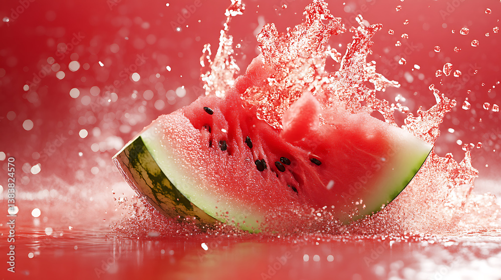 Aufkleber fresh watermelon exploding with juice