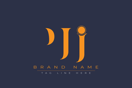PJJ abstract letter logo design. This logo is designed by three abstract letters.