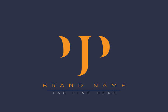 PJP abstract letter logo design. This logo is designed by three abstract letters.
