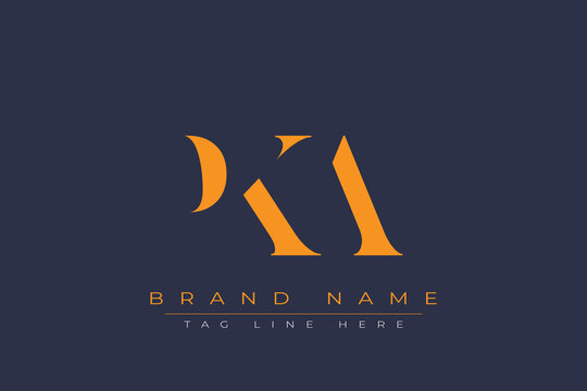 PKA abstract letter logo design. This logo is designed by three abstract letters.