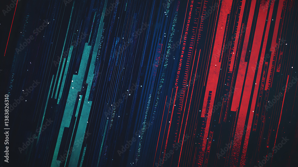 Poster Abstract background with digital data and target