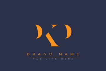 PKP abstract letter logo design. This logo is designed by three abstract letters.
