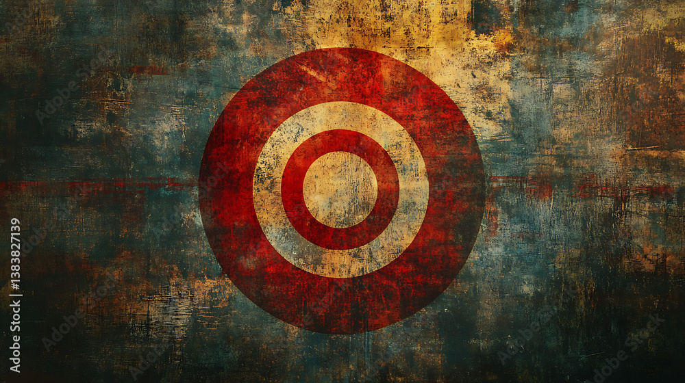 Poster abstract grunge background with target