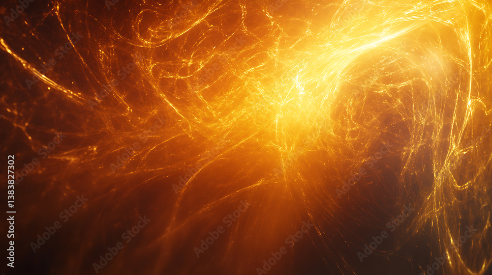 Aufkleber Abstract light effect background with strings of light merging together